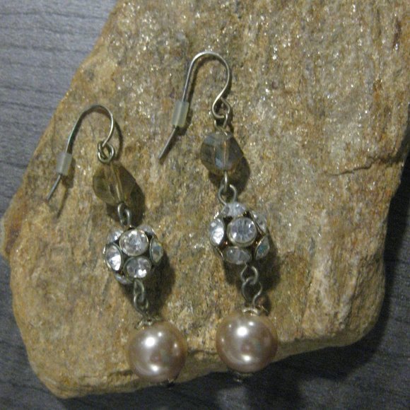 Champagne Color Bracelets with Dangle Earring Set - Picture 2 of 7